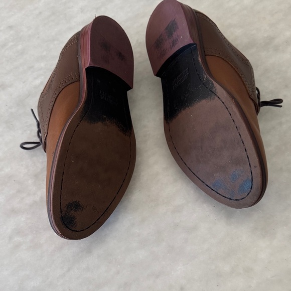 Johnston & Murphy Two-Tone Brown Leather Oxfords